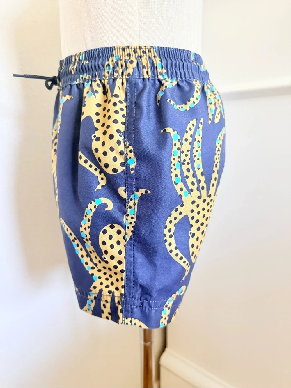 Tea Collection Boys Swim Trunks Size 3 Blue Yellow Octopus